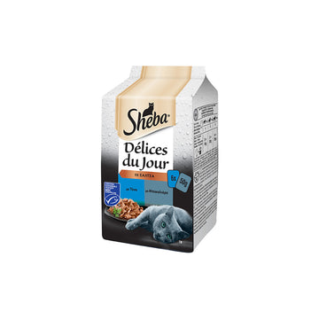 Sheba Delices Du Jours Μπακαλιάρος / Τόνος σε Σάλτσα 50gr 6τμχ