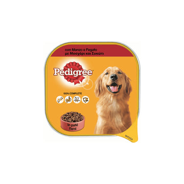 Pedigree Pate Υγρή Τροφή Σκύλου με Μοσχάρι και Συκώτι σε Ταψάκι 300γρ. 103579