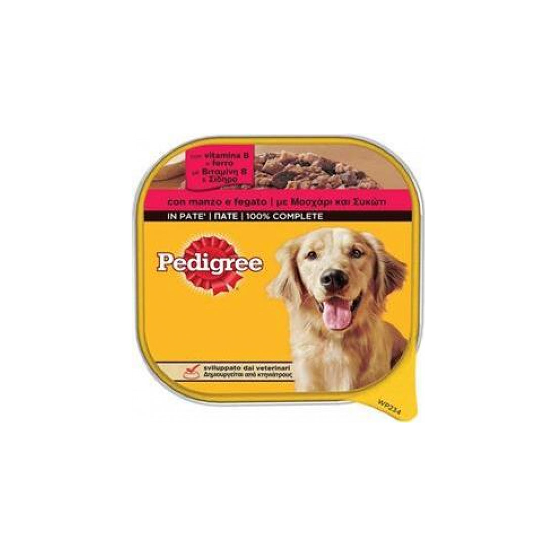 Pedigree Pate Υγρή Τροφή Σκύλου με Μοσχάρι και Συκώτι σε Ταψάκι 300γρ. 103579