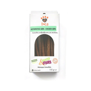 Doca Pet Snacks Treats Λιχουδιές σε Stick Σκύλου χωρίς Γλουτένη με Κοτόπουλο 100gr