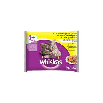 Whiskas 1+ Πουλερικά 100gr 4τμχ