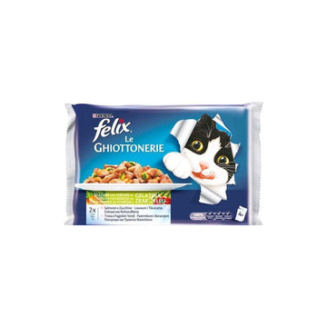 Purina Felix Le Chiottonerie Λαχανικά / Πέστροφα / Σολομός 100gr 4τμχ