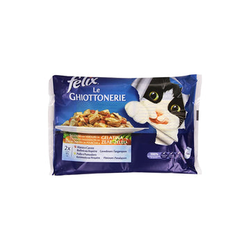 Purina Felix Le Chiottonerie Βοδινό / Κοτόπουλο / Λαχανικά 100gr 4τμχ