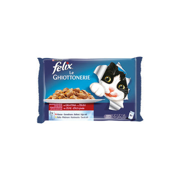 Purina Felix Le Chiottonerie Βοδινό / Κοτόπουλο 100gr 4τμχ