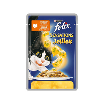 Purina Felix Sensations Jellies Γαλοπούλα/Σπανάκι 100gr