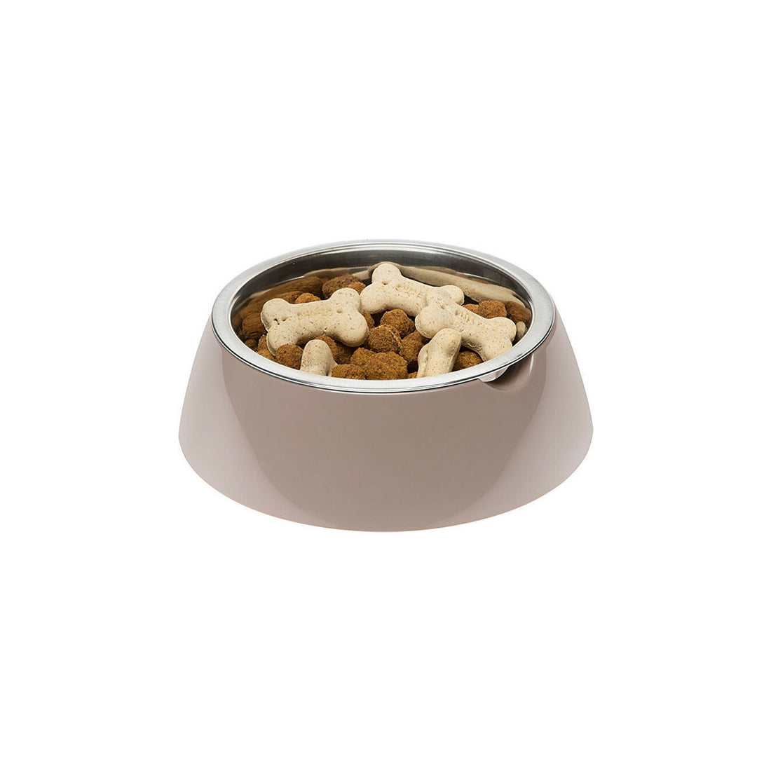Ferplast Jolie Ανοξείδωτο Μπολ Φαγητού & Νερού για Σκύλο σε Μπεζ χρώμα 500ml 17.1cm