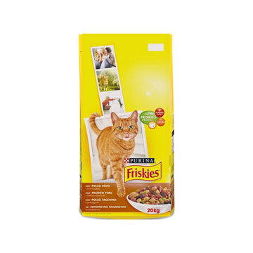 Purina Friskies Ξηρά Τροφή για Ενήλικες Γάτες με Κοτόπουλο / Γαλοπούλα / Ελιές 20kg
