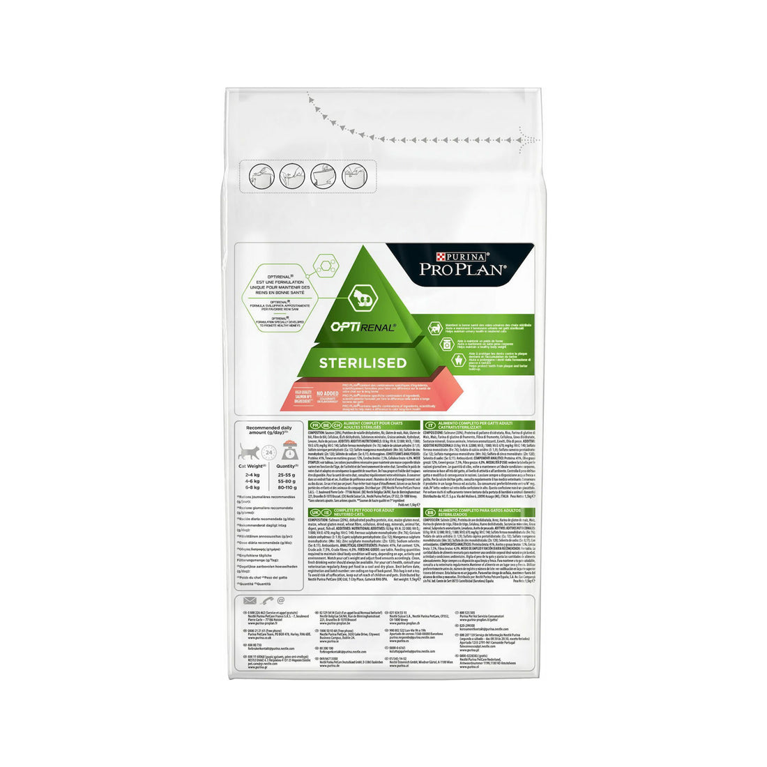 Purina Pro Plan Sterilised Optirenal Adult Ξηρά Τροφή για Ενήλικες Στειρωμένες Γάτες με Σολομό 1.5kg