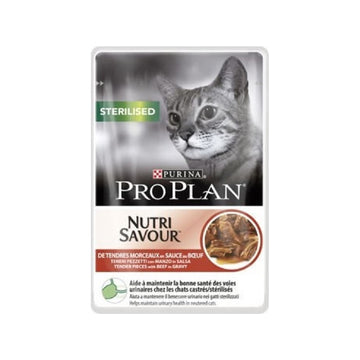 Purina Pro Plan Sterilised Nutri Savour Βοδινό 85gr