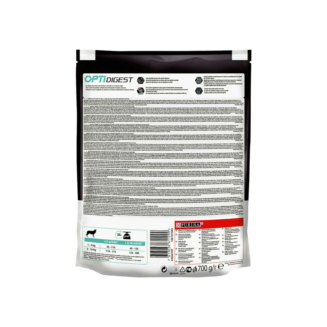 Purina Pro Plan OptiDigest Small & Mini Adult Sensitive Digestion Ξηρά Τροφή για Ενήλικους Σκύλους Μικρόσωμων Φυλών χωρίς Σιτηρά με Αρνί 0.7kg