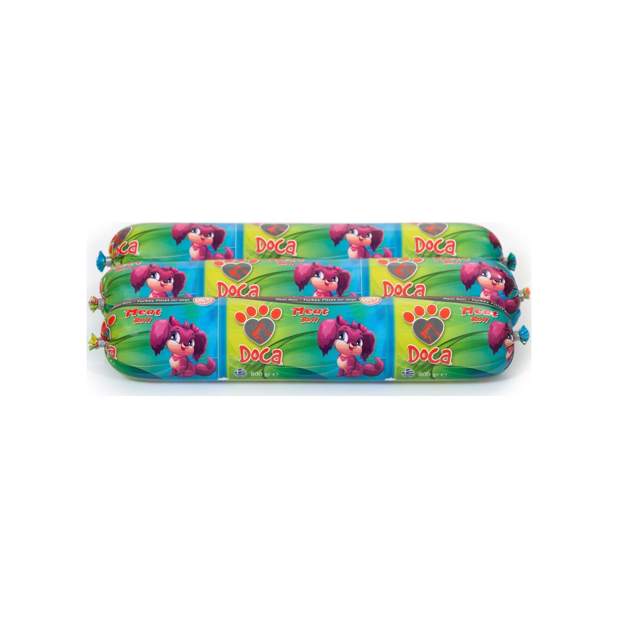 Doca Meat Roll Σαλάμι Σκύλου Μικρόσωμων Φυλών χωρίς Γλουτένη με Γαλοπούλα 800gr