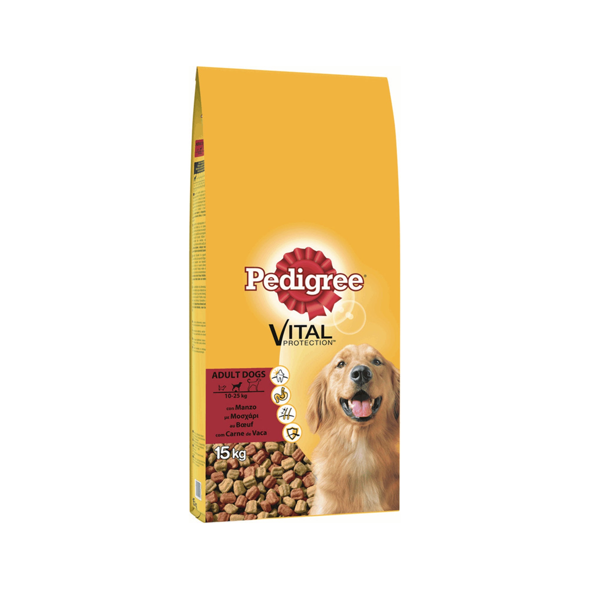 Pedigree Vital Protection Ξηρά Τροφή για Ενήλικους Σκύλους Μεσαίων Φυλών με Μοσχάρι / Λαχανικά 15kg