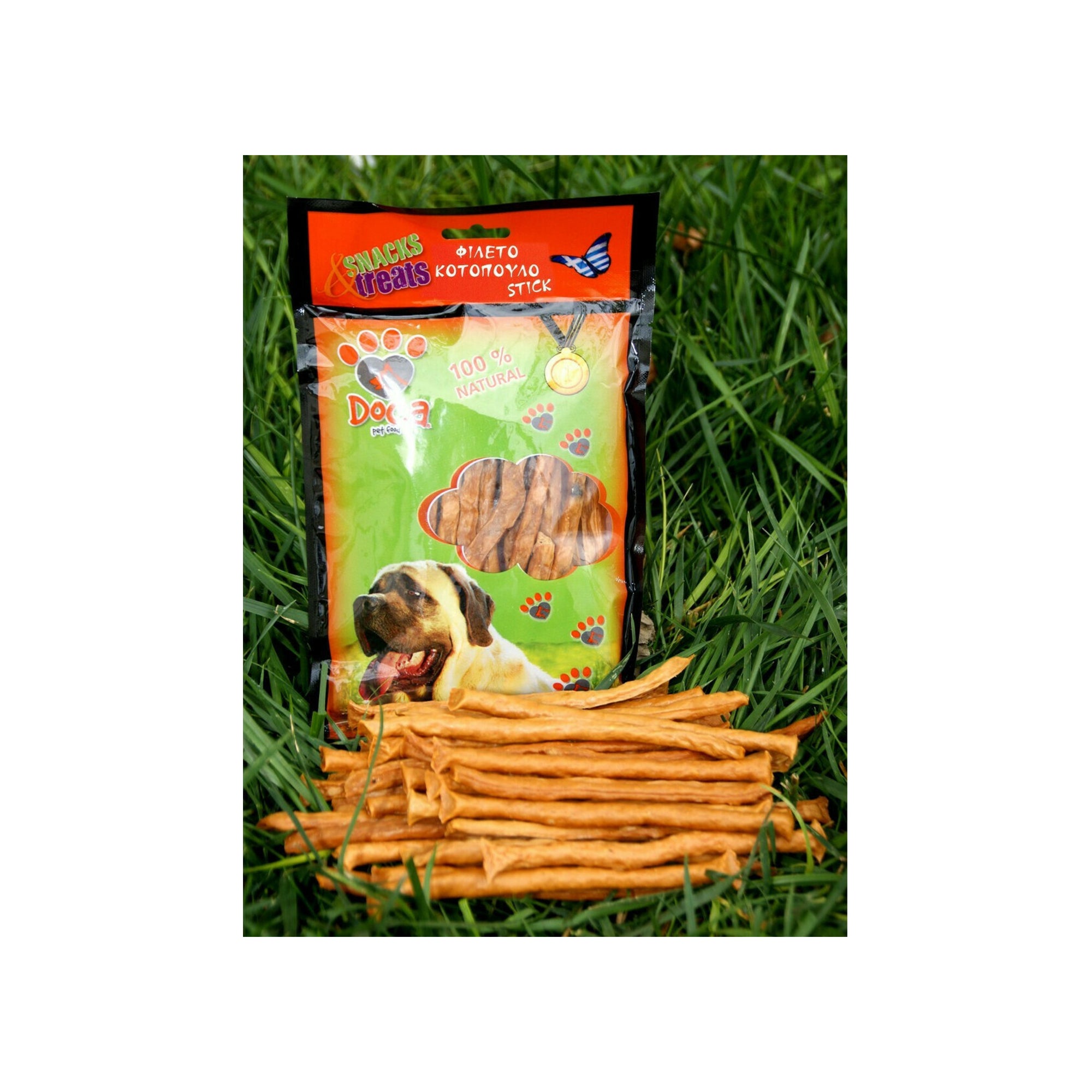 Doca Pet Snacks Treats Λιχουδιές σε Stick Σκύλου χωρίς Σιτηρά & Γλουτένη με Κοτόπουλο 100gr