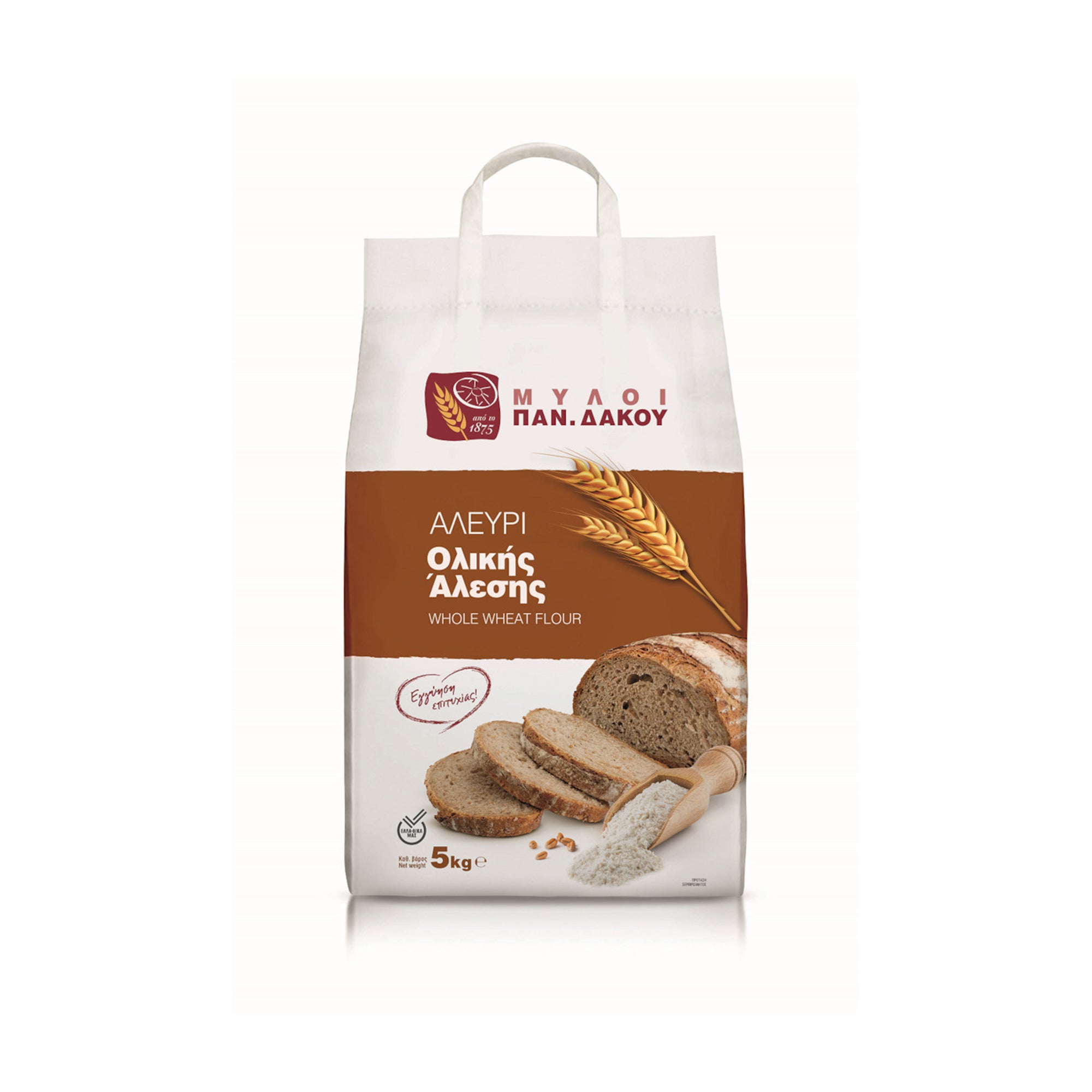 Μύλοι Δάκου Αλεύρι Σιταριού Ολικής Αλέσεως 5kg