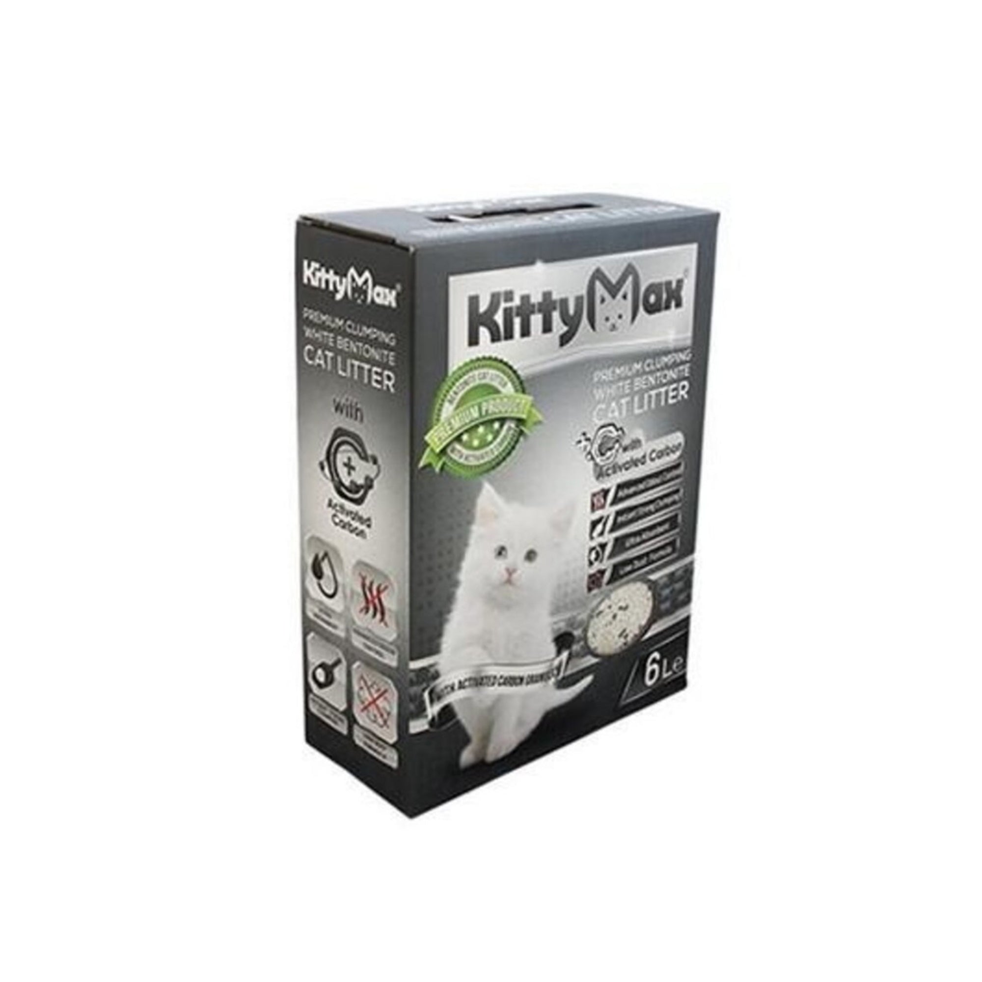 Kitty Max Άμμος Γάτας με Ενεργό Άνθρακα Clumping 6lt