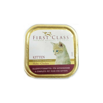 First Class Terrine Kitten Υγρή Τροφή για Ανήλικες Γάτες σε Ταψάκι με Κοτόπουλο 100gr 34τμχ