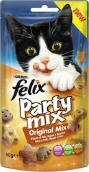 [2037413] Purina Felix Party Mix Original Λιχουδιές Σνακ Γάτας με Κοτόπουλο, Συκώτι & Γαλοπούλα 60gr