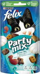 [2037423] Purina Felix Party Mix Λιχουδιές Σνακ Γάτας με Σολομό, Μπακαλιάρο & Πέστροφα 60gr