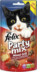 [2037428] Purina Felix Party Mix Λιχουδιές Σνακ Γάτας Mixed Grill με Βοδινό, Κοτόπουλο & Σολομό 60gr