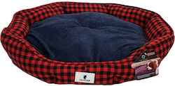 [2609033] ANICOSE κρεβάτι για Σκύλους red and blue Lattice Terry Towel Fabric 70×65cm