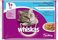 [3819630] Whiskas 1+ Σολομός / Τόνος 100gr 4τμχ