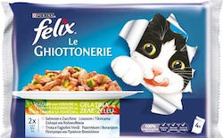 Purina Felix Le Chiottonerie Λαχανικά / Πέστροφα / Σολομός 100gr 4τμχ