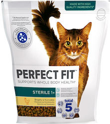 Perfect Fit Sterile 1+ Ξηρά Τροφή για Ενήλικες Στειρωμένες Γάτες με Κοτόπουλο 0.75kg
