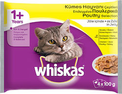[4162298] Whiskas 1+ Πουλερικά 100gr 4τμχ