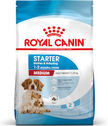 [4162388] Royal Canin Starter Mother & Babydog Medium 4kg Ξηρά Τροφή για Κουτάβια Μεσαίων Φυλών με Καλαμπόκι, Κοτόπουλο και Ρύζι
