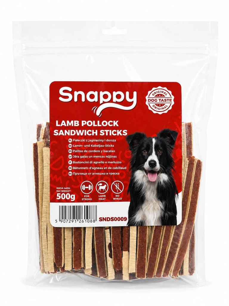 [8252632] SNAPPY Lamp Pollock Sandwich Sticks 500gr