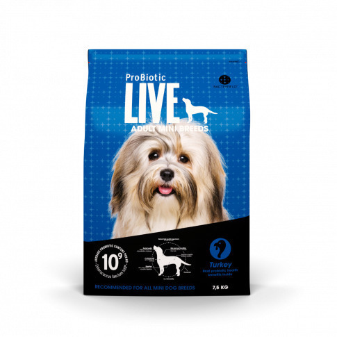[8380058] Probiotic Live Ξηρά Τροφή για Ενήλικους Σκύλους Μικρόσωμων Φυλών με Γαλοπούλα 2kg