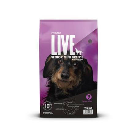 [8381294] Probiotic Live Ξηρά Τροφή για Ηλικιωμένους ή Υπέρβαρους Σκύλους Μικρόσωμων Φυλών με Γαλοπούλα 2kg