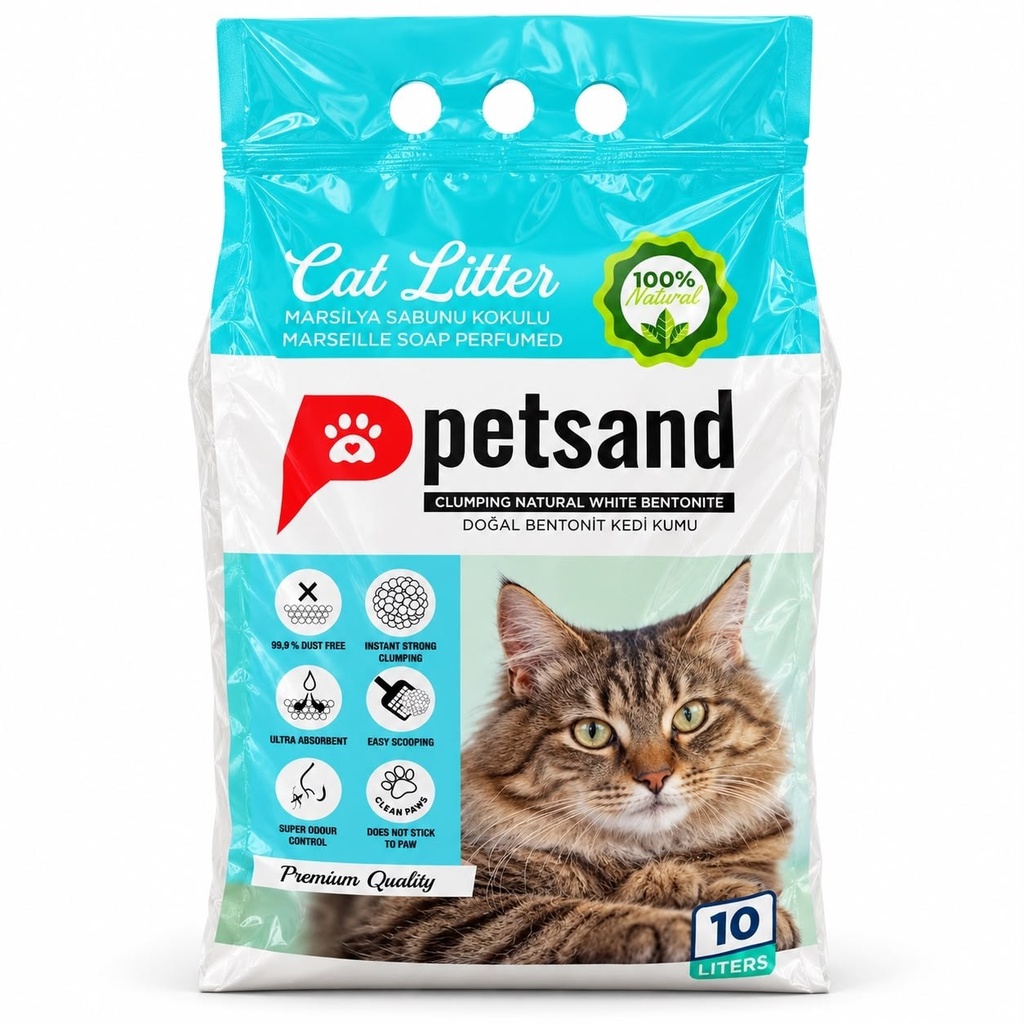 PetSand Άμμο Υγιεινής με Σαπούνι Μασσαλίας 10L