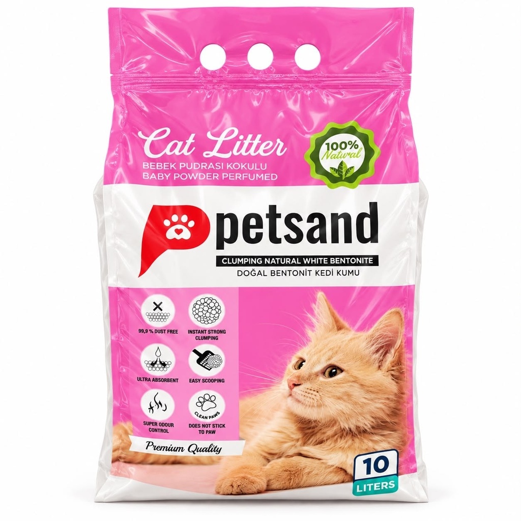 PetSand Άμμο Υγιεινής με άρωμα Baby Powder 10L